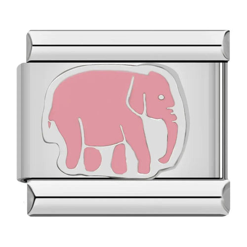 Elefante rosado, en plateado